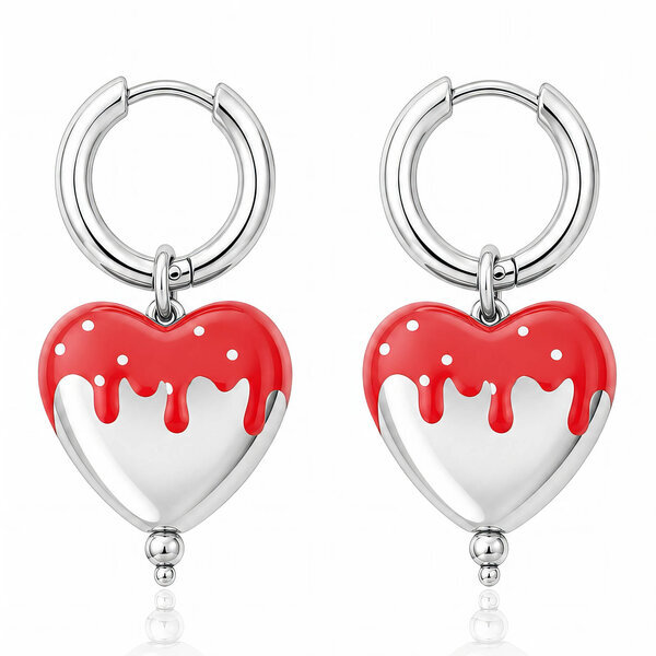 "Hearts" Earrings - Bubble Pop