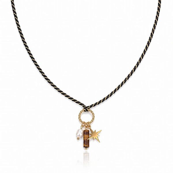 Necklace, 18K Gold Plated Steel