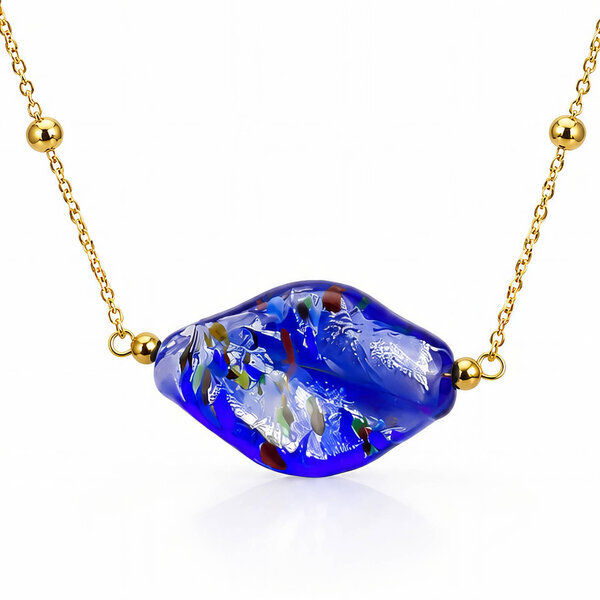 Necklace, 18K Gold Plated Steel