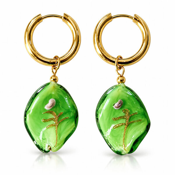 PVD Gold-Plated Stainless Steel Earrings - Bubble Pop