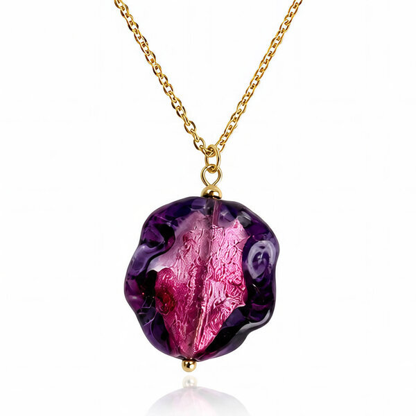 Necklace, 18K Gold Plated Steel
