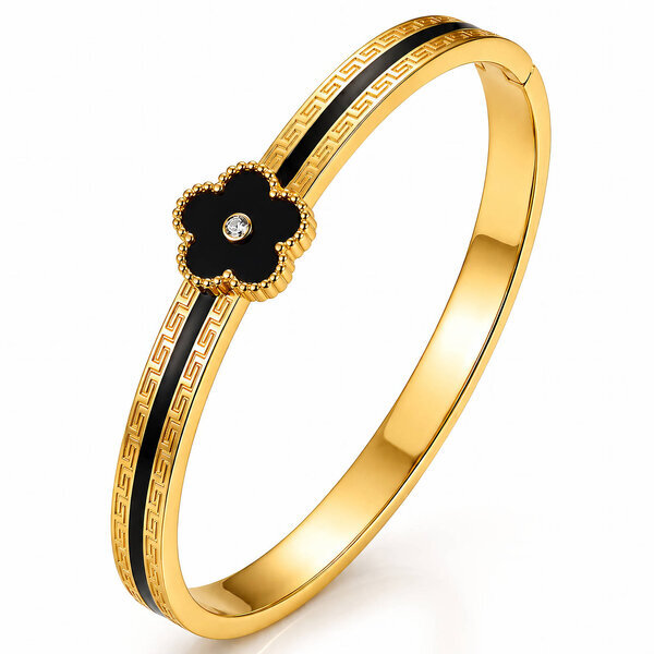 "Flower" PVD Gold-Plated Stainless Steel Bracelet - Intensity
