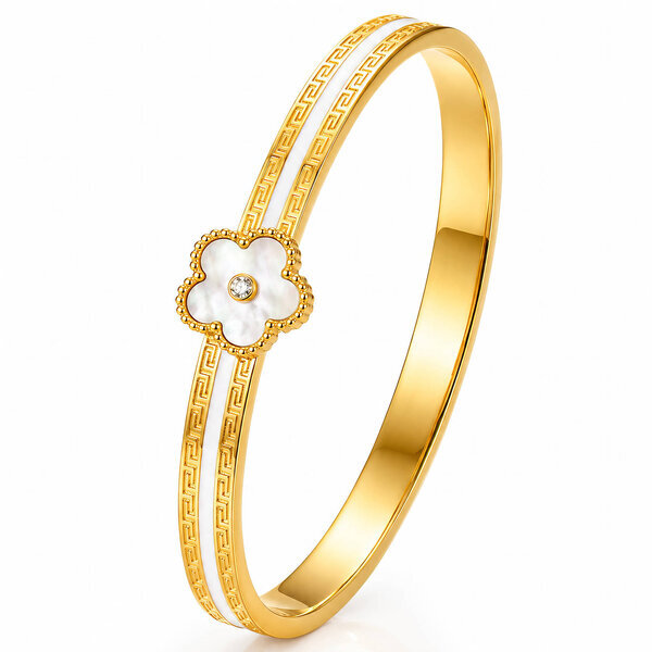 "Flower" PVD Gold-Plated Stainless Steel Bracelet - Intensity