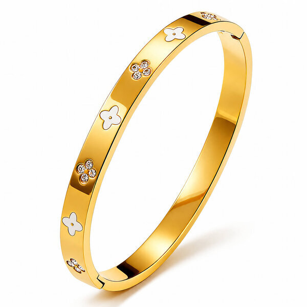 "Flower Meadow" PVD Gold-Plated Stainless Steel Bracelet - Intensity
