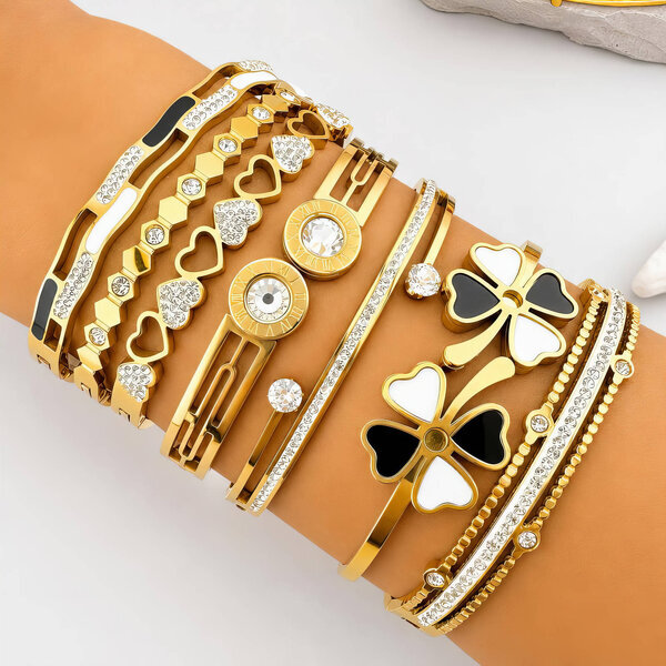 PVD Gold-Plated Stainless Steel Bracelet - Intensity
