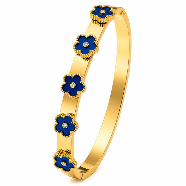 "Flower Meadow" PVD Gold-Plated Stainless Steel Bracelet - Intensity