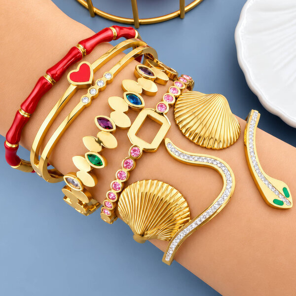 PVD Gold-Plated Stainless Steel Bracelet - Intensity
