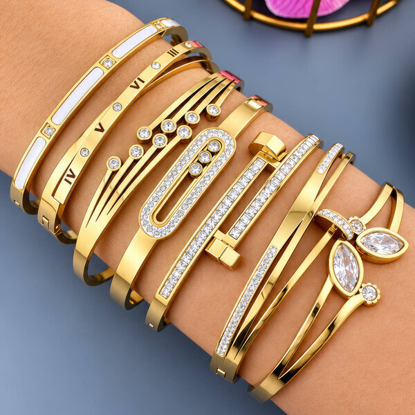 PVD Gold-Plated Stainless Steel Bracelet - Intensity