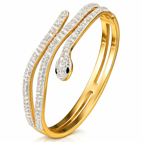 "Snake" PVD Gold-Plated Stainless Steel Bracelet - Intensity