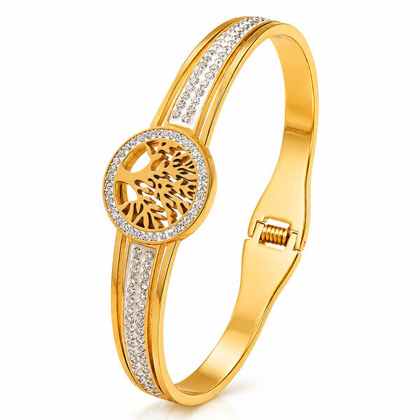 "Oak Tree" PVD Gold-Plated Stainless Steel Bracelet - Intensity