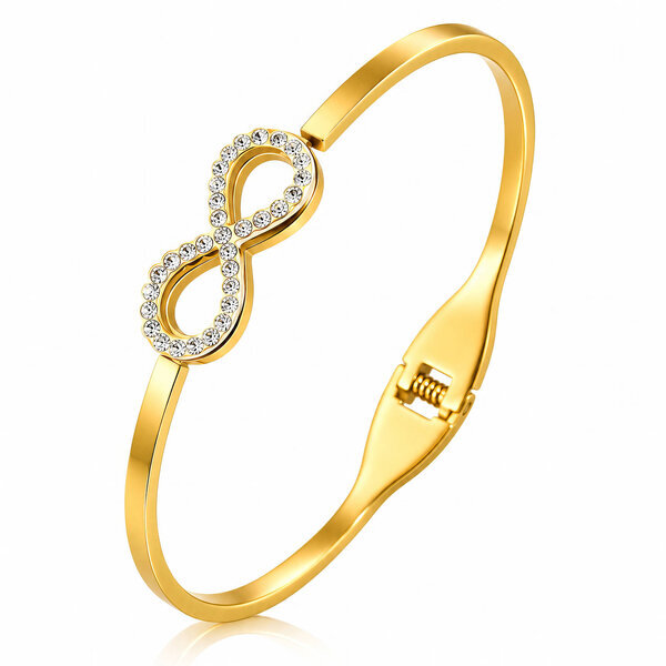 "Infinity" PVD Gold-Plated Stainless Steel Bracelet - Intensity