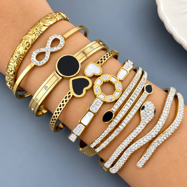 PVD Gold-Plated Stainless Steel Bracelet - Intensity