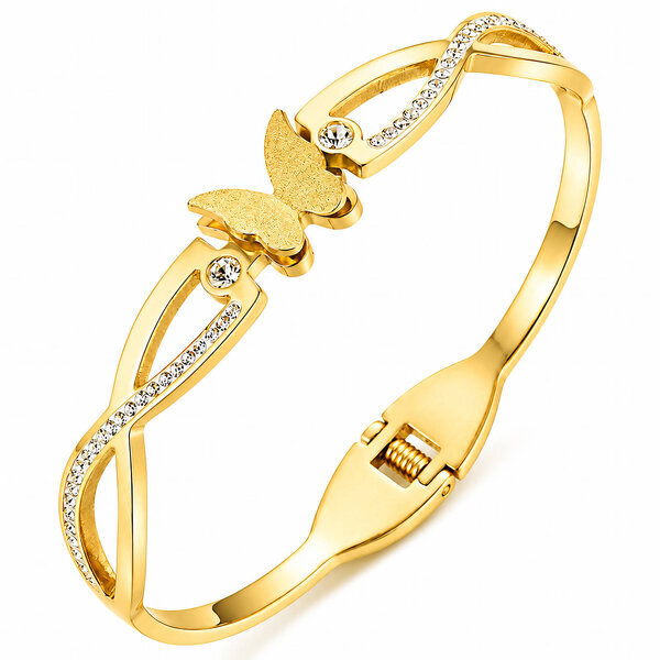 "Butterfly" PVD Gold-Plated Stainless Steel Bracelet - Intensity
