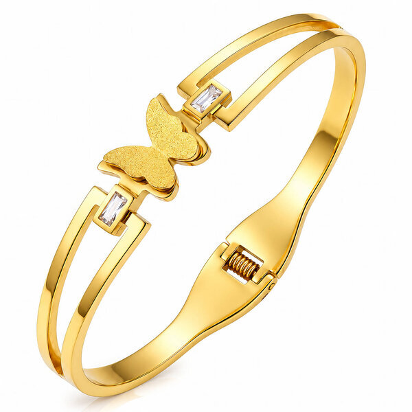"Butterfly" PVD Gold-Plated Stainless Steel Bracelet - Intensity