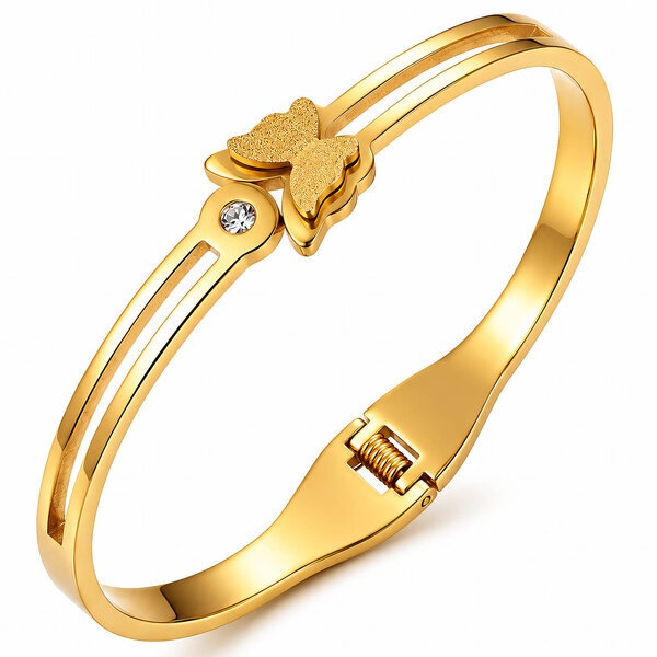 "Butterfly" PVD Gold-Plated Stainless Steel Bracelet - Intensity