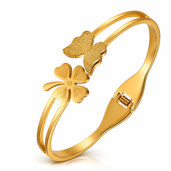 "Butterfly" PVD Gold-Plated Stainless Steel Bracelet - Intensity