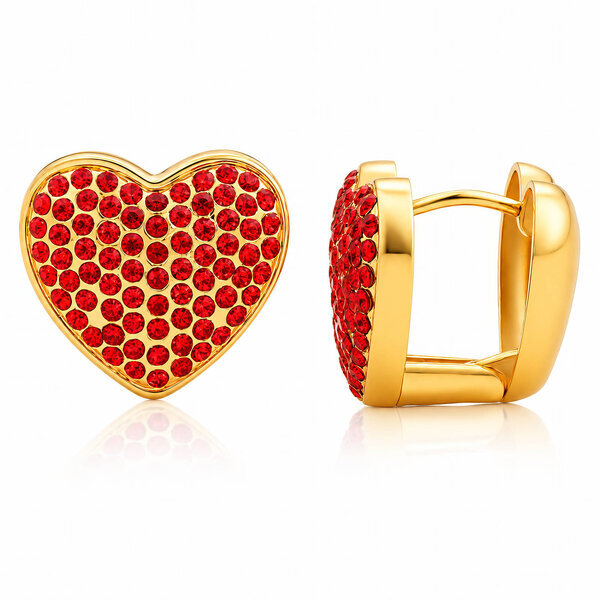 "Hearts" PVD Gold-Plated Stainless Steel Earrings - Intensity