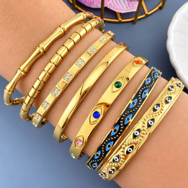 PVD Gold-Plated Stainless Steel Bracelet - Intensity