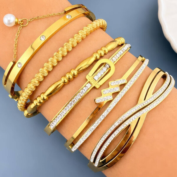 PVD Gold-Plated Stainless Steel Bracelet - Intensity
