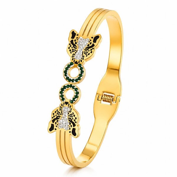 "Leopard" PVD Gold-Plated Stainless Steel Bracelet - Intensity