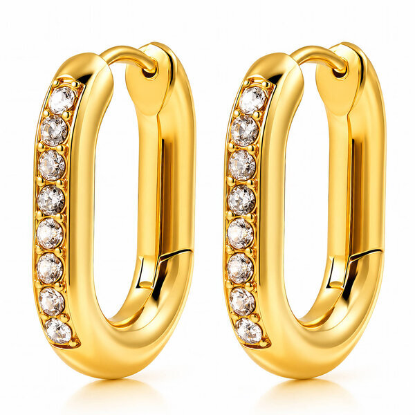 PVD Gold-Plated Stainless Steel Earrings - Intensity