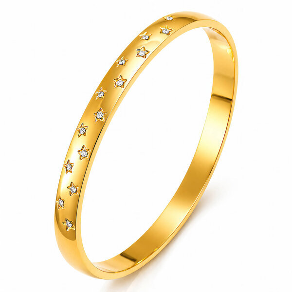 "Stars" PVD Gold-Plated Stainless Steel Bracelet - Intensity