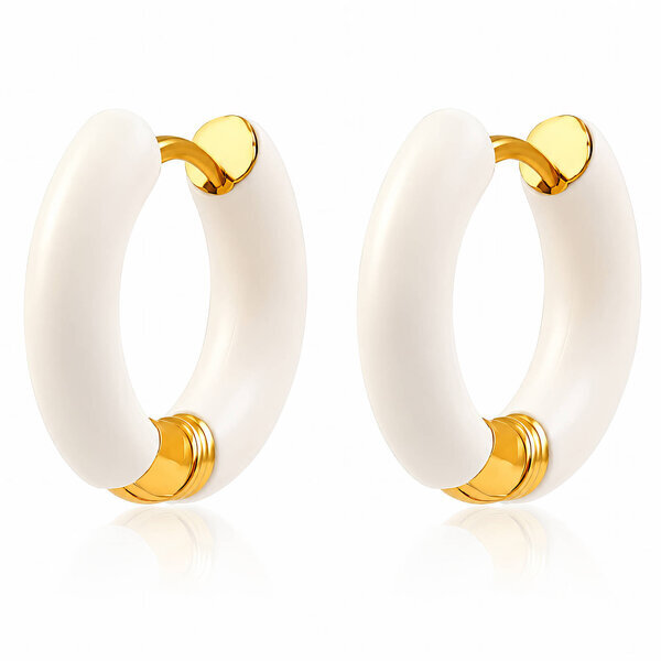 PVD Gold-Plated Stainless Steel Earrings - Intensity