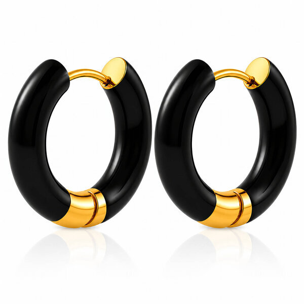 PVD Gold-Plated Stainless Steel Earrings - Intensity