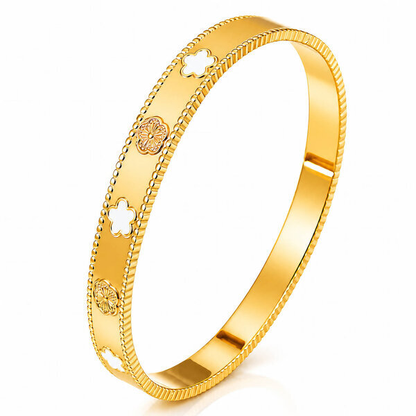 "Flower Meadow" PVD Gold-Plated Stainless Steel Bracelet - Intensity