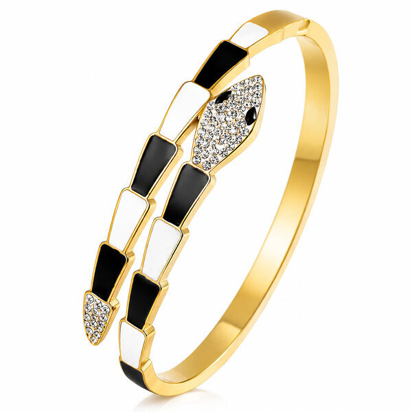 "Snake" PVD Gold-Plated Stainless Steel Bracelet - Intensity