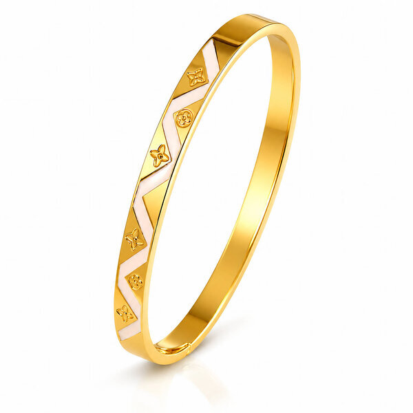"Flower Meadow" PVD Gold-Plated Stainless Steel Bracelet - Intensity