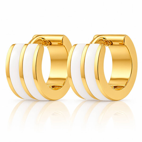 PVD Gold-Plated Stainless Steel Earrings - Intensity