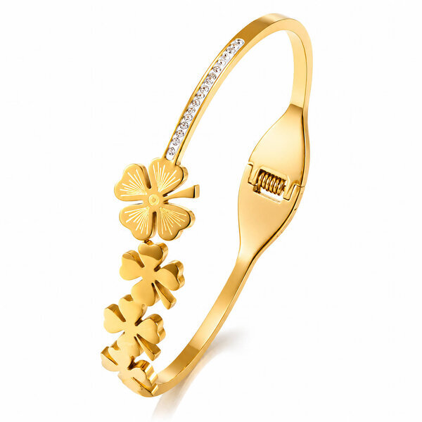 "Flower Meadow" PVD Gold-Plated Stainless Steel Bracelet - Intensity