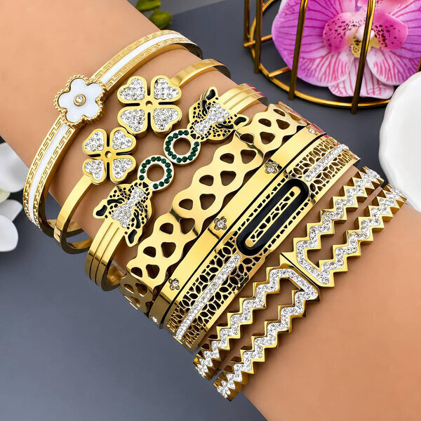 PVD Gold-Plated Stainless Steel Bracelet - Intensity