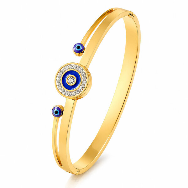 "Evil Eyes" PVD Gold-Plated Stainless Steel Bracelet - Intensity