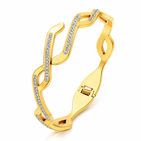 PVD Gold-Plated Stainless Steel Bracelet - Intensity