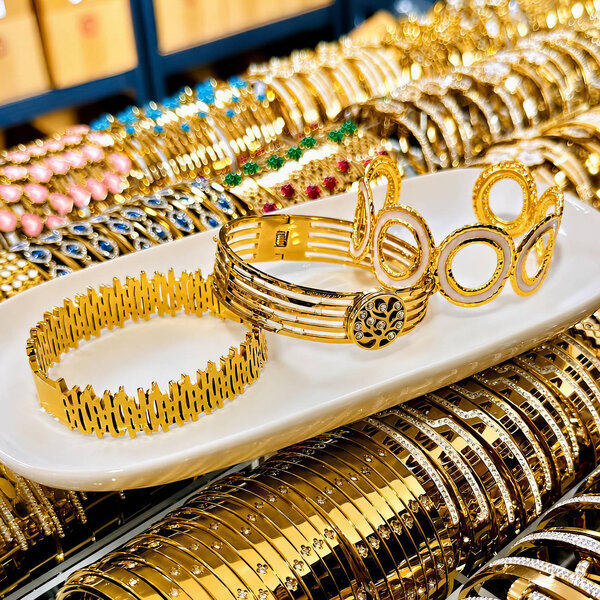 "Oak Tree" PVD Gold-Plated Steel Bracelet - Intensity