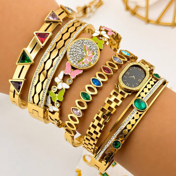 PVD Gold-Plated Stainless Steel Bracelet - Intensity