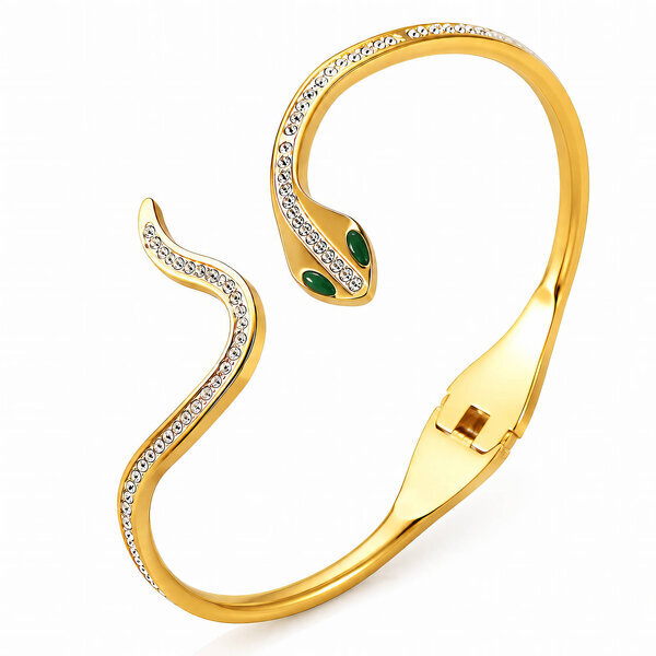 "Snake" PVD Gold-Plated Stainless Steel Bracelet - Intensity