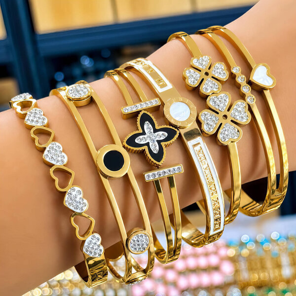 PVD Gold-Plated Stainless Steel Bracelet - Intensity