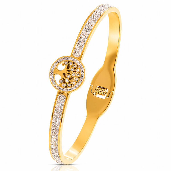 "Oak Tree" PVD Gold-Plated Stainless Steel Bracelet - Intensity