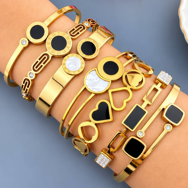 PVD Gold-Plated Stainless Steel Bracelet - Intensity