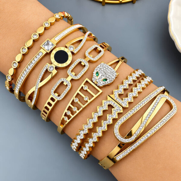PVD Gold-Plated Stainless Steel Bracelet - Intensity