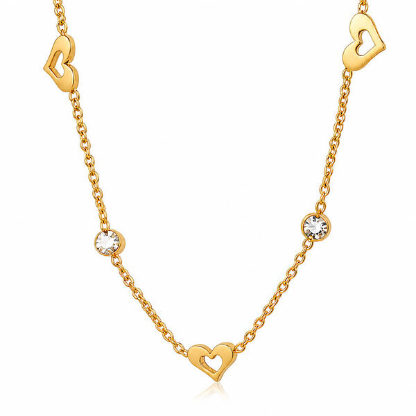 "Heart" PVD Gold-Plated Stainless Steel Necklace - Intensity