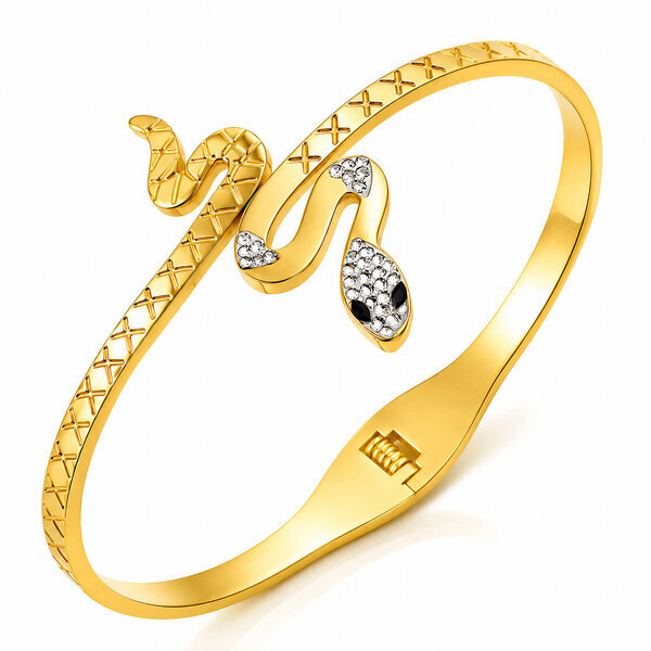 "Snake" PVD Gold-Plated Stainless Steel Bracelet - Intensity