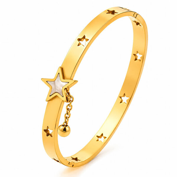 "Star" PVD Gold-Plated Stainless Steel Bracelet - Intensity
