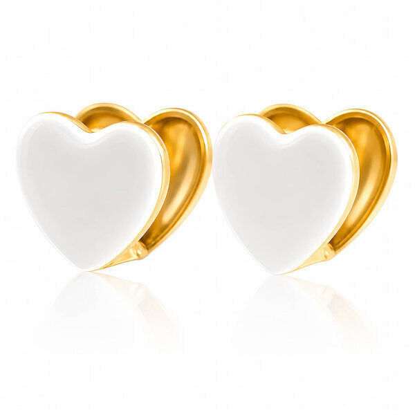 "Hearts" PVD Gold-Plated Stainless Steel Earrings - Intensity