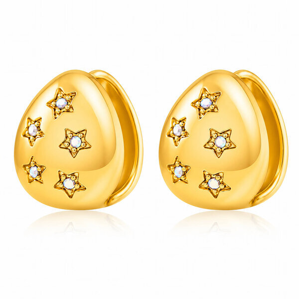 "Stars" PVD Gold-Plated Stainless Steel Earrings - Intensity
