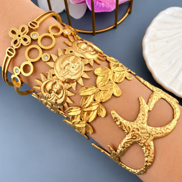 PVD Gold-Plated Stainless Steel Bracelet - Intensity
