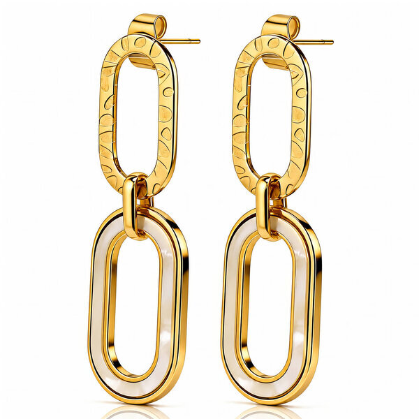 PVD Gold-Plated Stainless Steel Earrings - Intensity